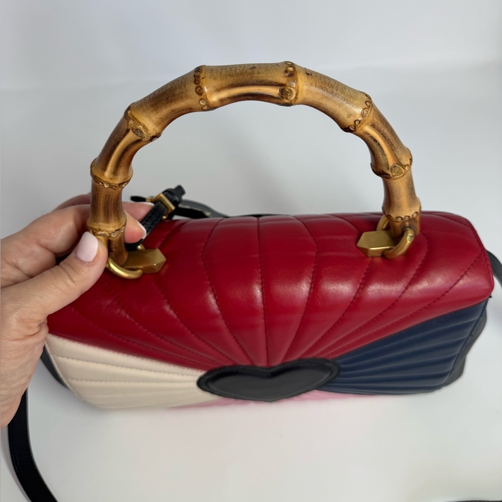 ‼️SOLD‼️Authentic Gucci Queen Margaret Bamboo Top Handle Bag - Picture 9 of 15
